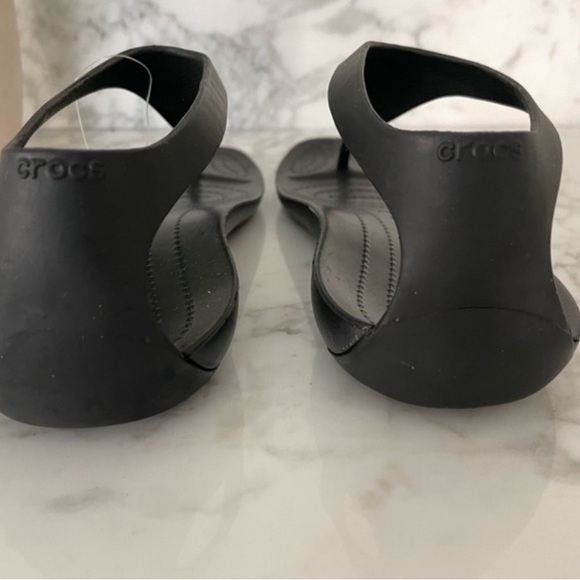 Crocs Sexi Serena Sandals Black New With Tags Beachy Resort Yacht - Picture 6 of 9